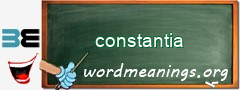 WordMeaning blackboard for constantia